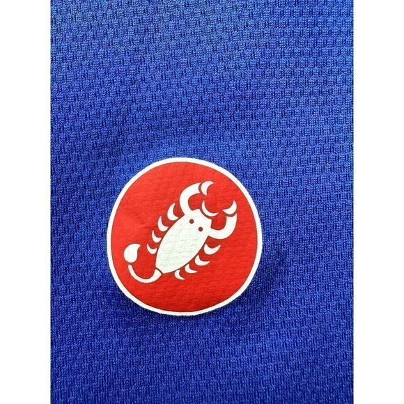 Castelli 1/4 Zip 4 Pocket Cycling Blue Red White Jersey Shirt Large - Picture 3 of 10